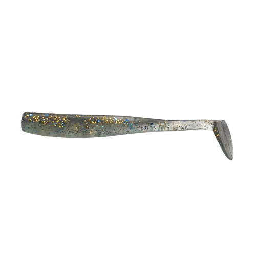 K.P. BAITS SLIM SHAD 4 zelts/melns/zils