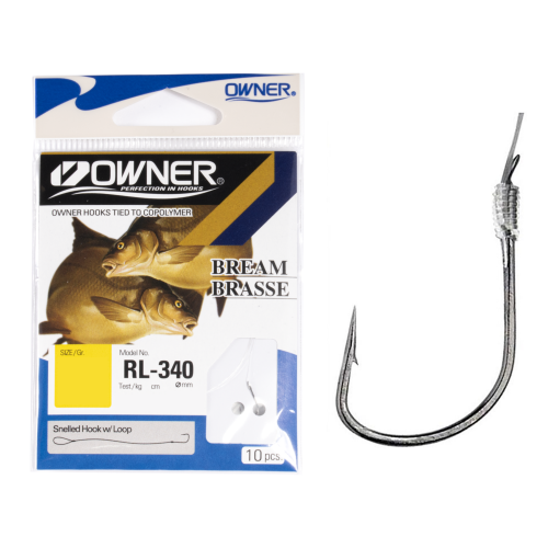 Hooks with leash Owner RL-340 #5, 0.22mm, 70cm, 4.7kg Salmo | 53816-05-022