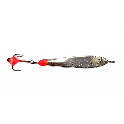 Vertikālais vizulis Tiltiņš Sudrabs/fosforbronza (3.5cm, 2gr, trīšž. āķis)