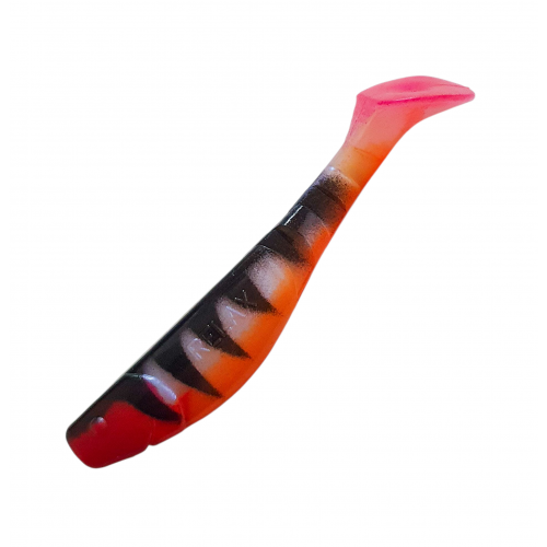 Silikona zivtiņa KOPYTO RELAX 4`` 12cm pearl/or/bl/pink | BLS4L-TG034ORR