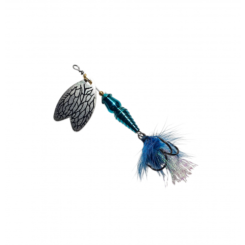 Rotating tinsel Mepps "Bug"  Iron blue #2