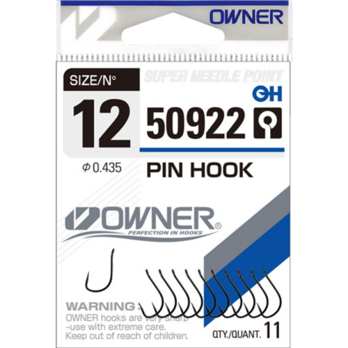 Hooks Owner PIN HOOK BLACK CHROME #6, 8gb Salmo | 50922-06