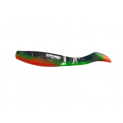 Gumijas zivtiņa Relax Miracle Fish 12cm, zaļš/melns/sarkans | 69-0509