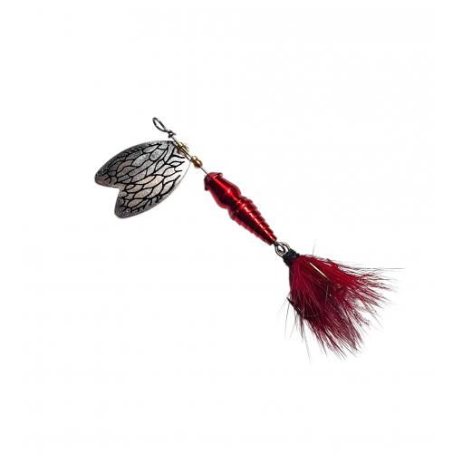 Rotating tinsel Mepps "Bug" Cherry #2