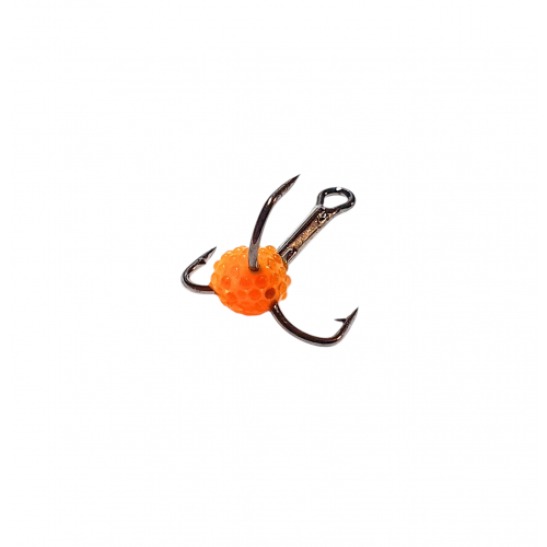 Trīsžuburu āķis oranžs fluoriscējošs, #8, Mistrall